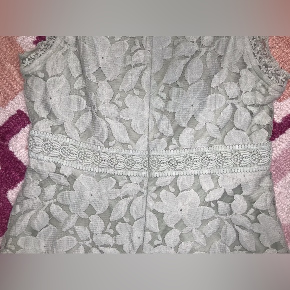 Sage green Mini Altar’d State Lace Dress Size Large - Picture 6 of 12